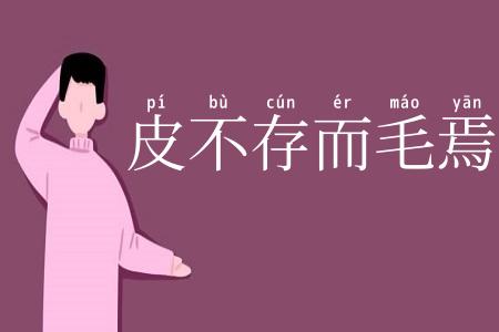 皮不存而毛焉附
