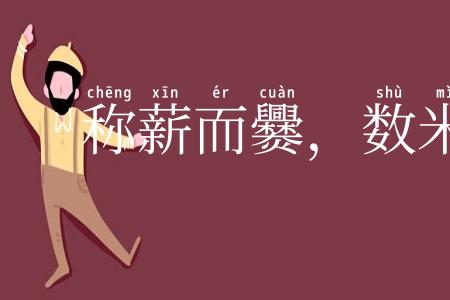 称薪而爨，数米而炊