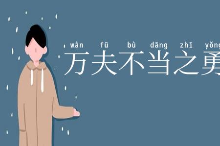 万夫不当之勇