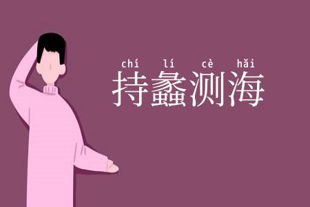 持蠡测海