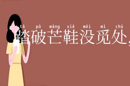 踏破芒鞋没觅处,得来全不费工夫